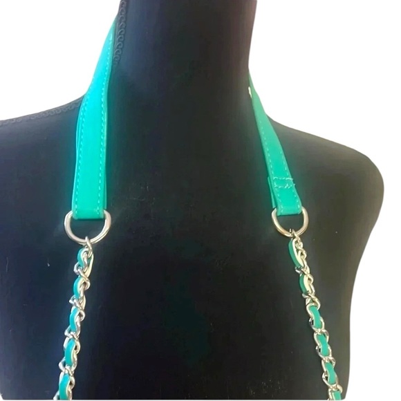 NWT Baffled Mishchka Letter Lock crossbody with bombe & pearls - Picture 5 of 10